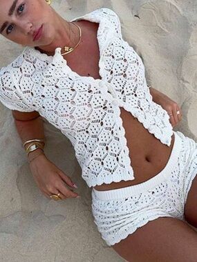 Princess Polly White Crochet Set